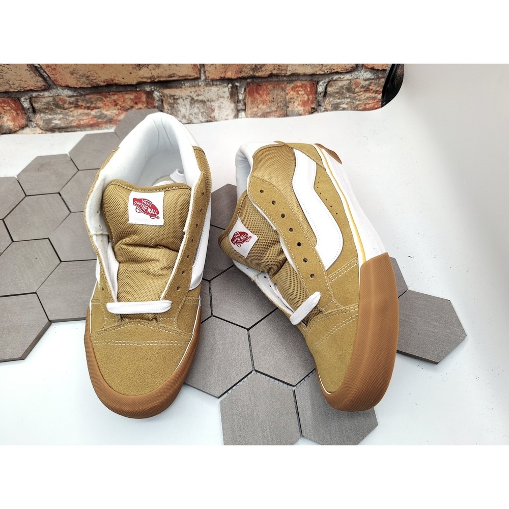 Vans Knu Mid Men 12 Khaki Gum Chunky 90s Skater Shoes Timberland Wheat Color - Picture 7 of 9